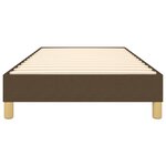 vidaXL Cadre de lit Marron foncé 90x200 cm Tissu