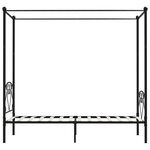 vidaXL Cadre de lit à baldaquin sans matelas noir métal 90x200 cm