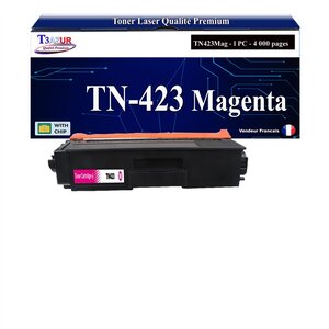T3AZUR - Toner compatible avec Brother TN421 TN423 Magenta pour Brother MFC-L8690CDW MFC-L8900CDW