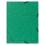 Chemise À Élastique 3 Rabats Carte Lustrée 355gm2 - A4 - Vert - X 25 - Exacompta