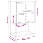 vidaXL Buffet noir 68 5x38 5x107 cm acier