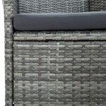 vidaXL Ensemble à manger d'extérieur 5Pièces coussins résine tressée gris