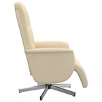 vidaXL Fauteuil inclinable avec repose-pied crème tissu