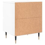 vidaXL Tables de chevet 2 Pièces blanc brillant 40x35x50 cm