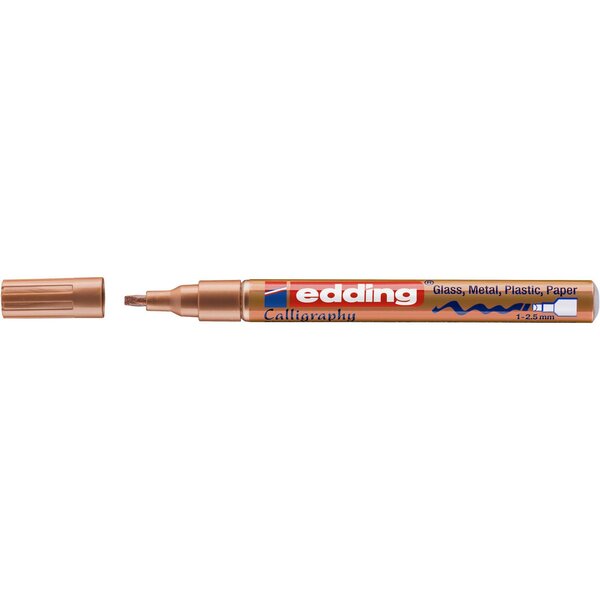 Marqueur Peinture Brillante 753 Cuivre Pointe Calligraphie 1-2 5 mm EDDING