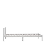 vidaXL Cadre de lit Blanc Bois de pin massif 90x190 cm Simple