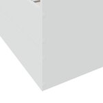 vidaXL Cadre de lit avec tiroirs blanc 200x200 cm bois d'ingénierie
