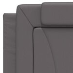 vidaXL Coussin de tête de lit gris 100 cm similicuir