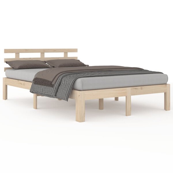 vidaXL Cadre de lit Bois massif 120x200 cm