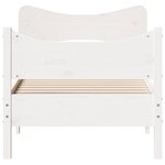 vidaXL Cadre de lit sans matelas blanc 100x200 cm bois de pin massif