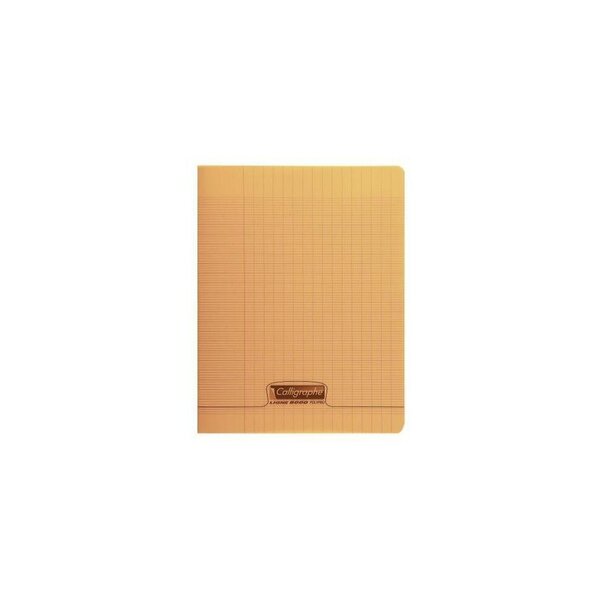 Cahier 60 pages seyès 90 g  couverture polypropylène orange  format 17 x 22 cm  CALLIGRAPHE