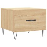 vidaXL Table basse Chêne sonoma 50x50x40 cm Bois d'ingénierie
