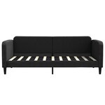 vidaXL Lit de jour avec lit gigogne noir 90x190 cm tissu