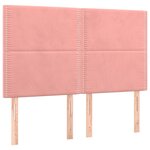 vidaXL Têtes de lit 4 Pièces Rose 72x5x78/88 cm Velours