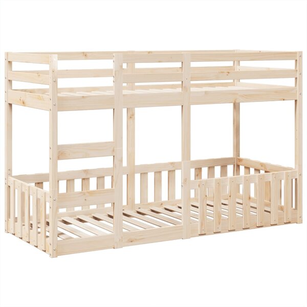 vidaXL Lit superposé 90x190 cm Bois de pin massif