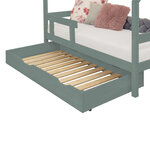 Tiroir de lit 90 x 190 avec sommier BUDDY - vert sauge