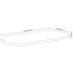 vidaXL Dessus de table 110x50x2 5 cm ovale bois massif d'acacia