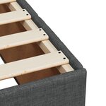 vidaXL Sommier à lattes de lit avec matelas Gris foncé 120x200cm Tissu