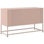 vidaXL Meuble TV rose 100 5x39x60 5 cm acier