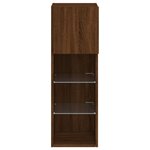 vidaXL Meuble TV avec lumières LED chêne marron 30 5x30x90 cm