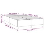 vidaXL Cadre de lit Gris foncé 120x200 cm Velours