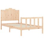 vidaXL Cadre de lit et tête de lit 100x200 cm bois massif