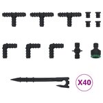 vidaXL Tuyau d'arrosage de jardin noir 0 6" 100 m caoutchouc