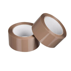 Lot de 3 rouleaux de ruban adhésif 50mmx66m havane Polypropylène