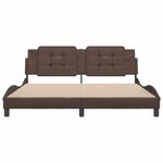 vidaXL Cadre de lit avec tête de lit marron 180x200 cm Similicuir