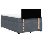 vidaXL Sommier à lattes de lit et matelas Gris foncé 120x200cm Velours