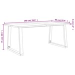 vidaXL Table à manger 180x90x75 cm bois d'acacia solide à bord vif