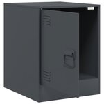 vidaXL Tables de chevet 2 Pièces anthracite 34 5x39x44 cm acier