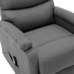 vidaXL Fauteuil Gris clair Tissu