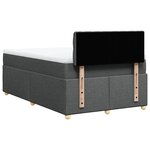 vidaXL Sommier à lattes de lit avec matelas Gris foncé 120x200cm Tissu