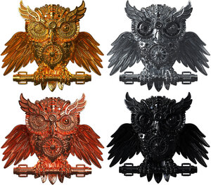 Monnaie STEAMPUNK MECH OWL Blind Box Cuivre 1$ Liberia 2026 (PRÉCOMMANDE)