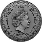 Pièce de monnaie en Argent 1 Dollar g 31.1 (1 oz) Millésime 2021 Knight in the Panther’s Skin CORONATION OF TINATIN