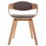 vidaXL Chaises à manger lot de 4 bois courbé et tissu taupe