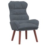 vidaXL Fauteuil relaxant en velours gris foncé