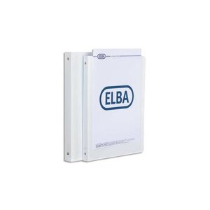 Classeur personnalisable 1 face polypropylène 4 anneaux dos de 15 mm blanc ELBA
