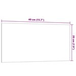 vidaXL Tableau noir magnétique mural Blanc 40x20 cm Verre trempé