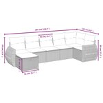 vidaXL Salon de jardin avec coussins 7Pièces mélange beige résine tressée