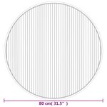vidaXL Tapis rond noir 80 cm bambou