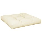 vidaXL Coussin de palette crème 70x70x12 cm tissu