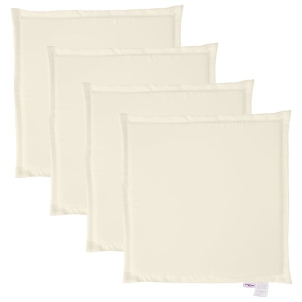 vidaXL Coussins de siège de jardin lot de 4 crème 45x45x2 cm carré