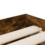vidaXL Cadre de lit et tiroirs chêne fumé 90x200 cm bois d'ingénierie