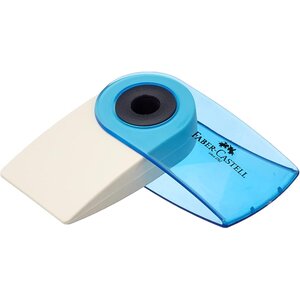 Gomme Sleeve Mini Translucide Rouge Bleu Turquoise Coloris Coloris Aléatoire x 24 FABER-CASTELL