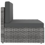vidaXL Salon de jardin 8 Pièces Résine tressée Gris