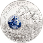 Pièce de monnaie en Argent 10 Dollars g 50 Millésime 2018 Royal Delft LAND OF WATER