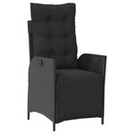 vidaXL Ensemble à manger de jardin coussins 7Pièces Noir Résine tressée