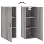 vidaXL Armoire murale sonoma gris 34 5x34x90 cm